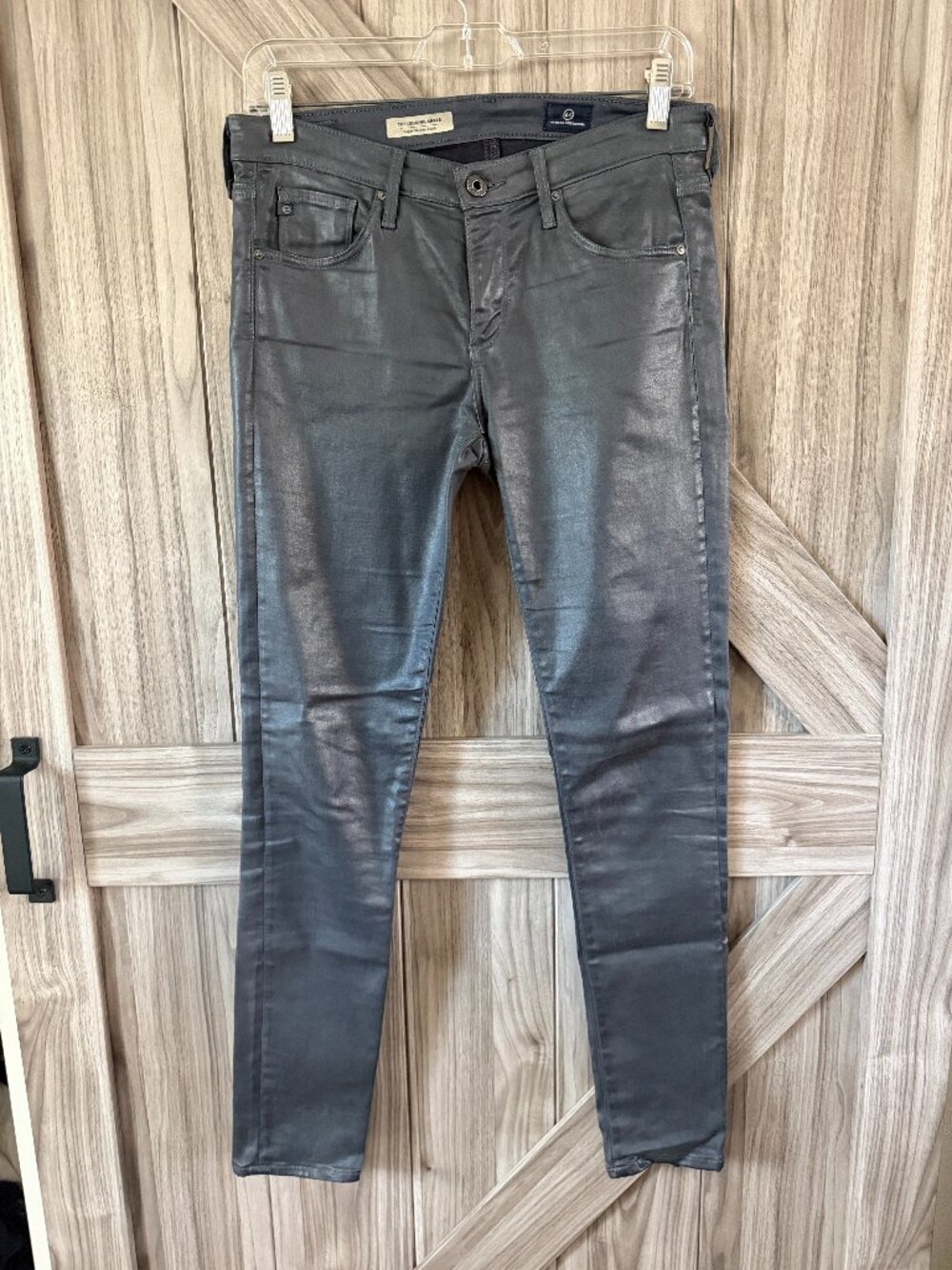 AG Adriano Goldschmied The Legging Ankle Super Skinny Coated Pants